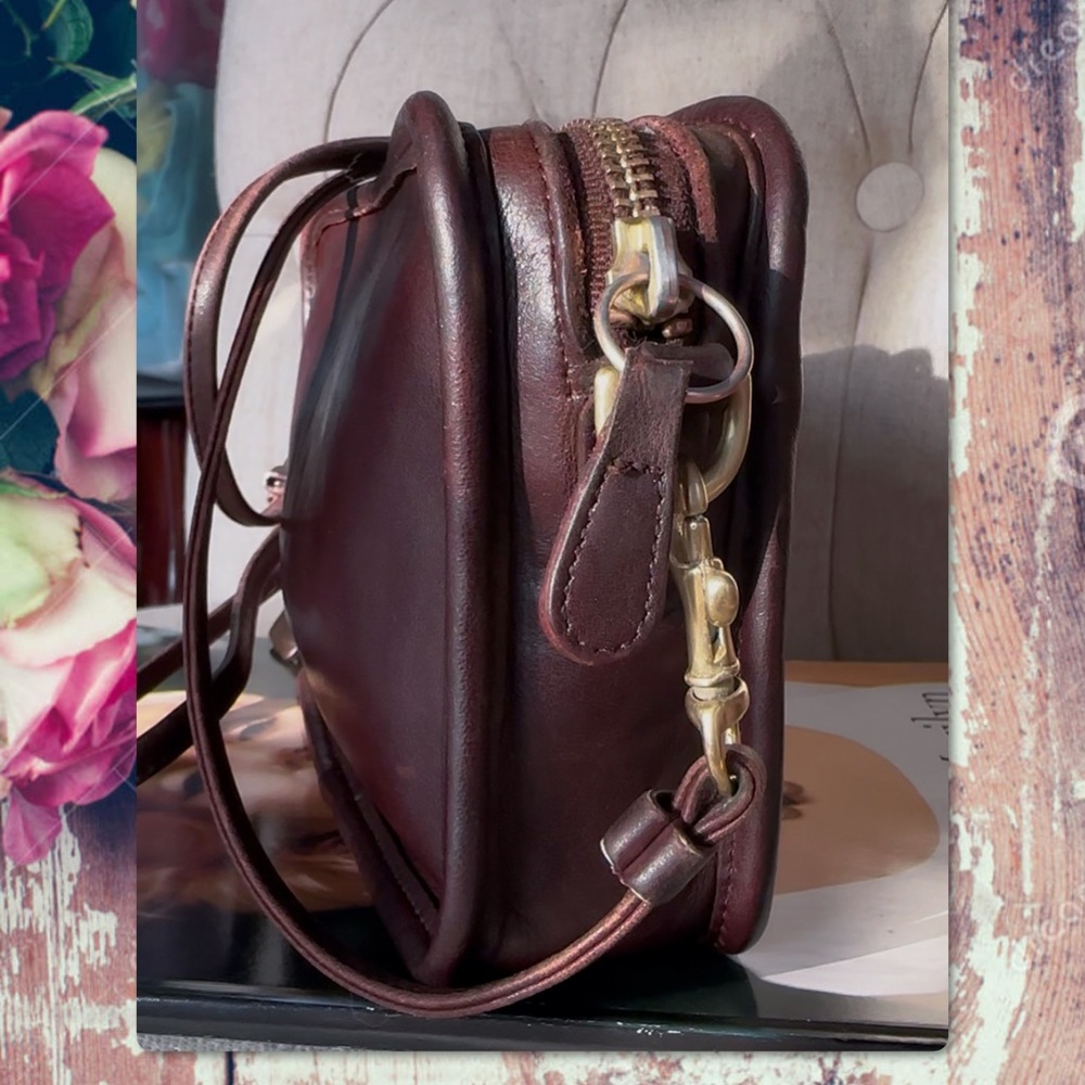 VINTAGE COACH MAHOGANY BROWN CARNIVAL BAG 9925 - Picture 6 of 17